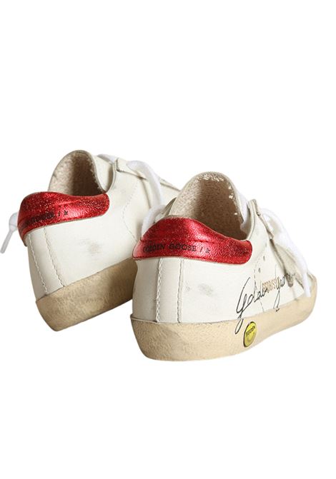 Sneakers unisex bianco/rosso in pelle Golden Goose | GYF00101F00331511222/FBIANCO/ROSSO